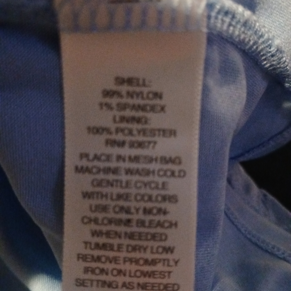 Liz Claiborne Light Blue Beautiful Short Sleeve Lined Top. Size XL - Picture 10 of 11